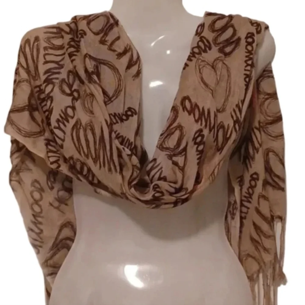 2 light Brown  scarves
